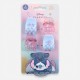 Conjunto de clips de cabelo Stitch em azul e rosa