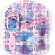 Conjunto de beleza Stitch com escova e presilhas