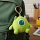 Chaveiro monstro verde com clipe de bolsa