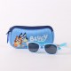 Lunettes de soleil Bluey pour enfants avec étui bleu