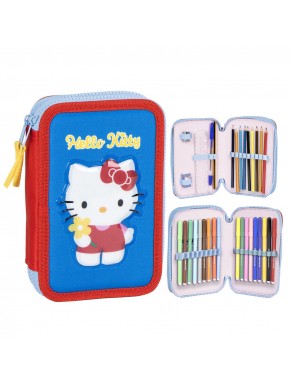Plumier con accesorios Hello Kitty para niños