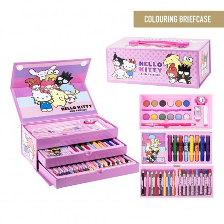 Set de papelería coloreable Hello Kitty rosa