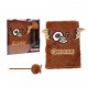 Conjunto de papelaria Gremlins com caderno de pelúcia e caneta