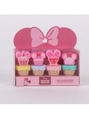 Pack de Subrayadores Minnie Mouse set papelería rosa