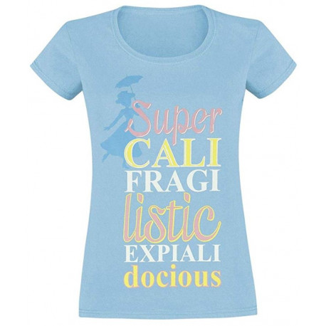 Camiseta azul Disney Mary Poppins para meninas