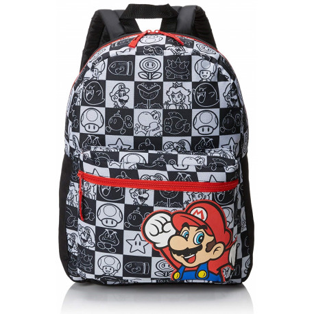 Sac à dos Super Mario noir et blanc