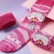 Meias Disney Alice com design rosa do Gato de Cheshire