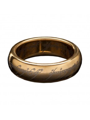 Anel Único de tungstênio dourado de O Senhor dos Anéis