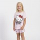 Pijama infantil corto rosa Hello Kitty