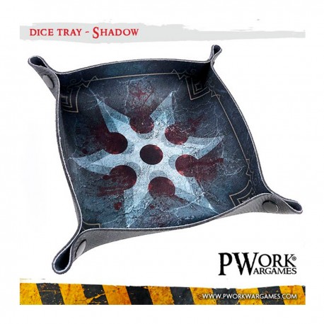 Bandeja de dados Shadow de neopreno con diseño oscuro de Pwork Wargames