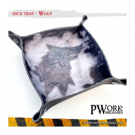 Bandeja de dados de neoprene com design de lobo