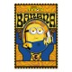Poster avec un minion tenant une banane en couleurs vives