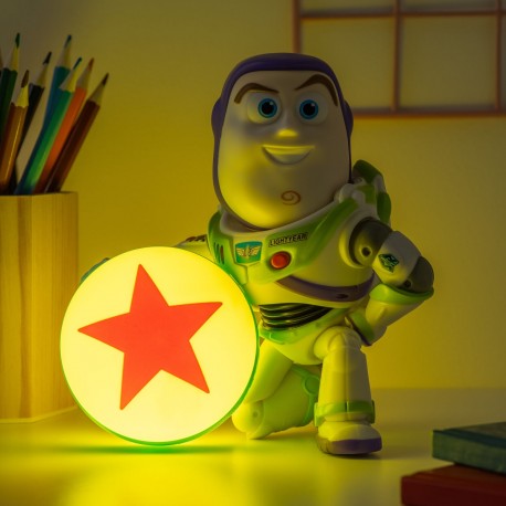 Luminária do Buzz Lightyear com esfera de estrela vermelha