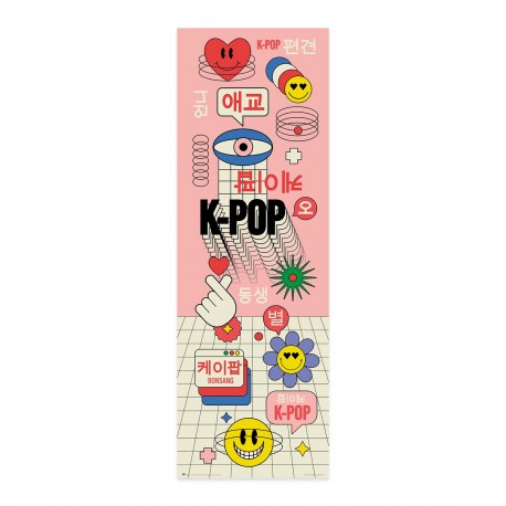 Poster de porta K-Pop em papel brilhante, 53x158 cm