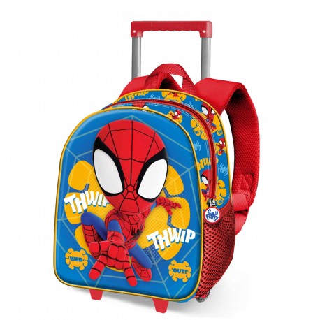 Mochila trolley azul do Spiderman em 3D