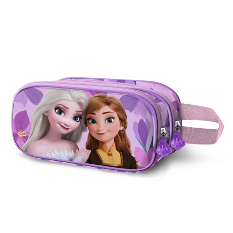 Trousse 3D Disney Frozen 2 violette avec Elsa et Anna