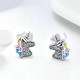 Boucles d'oreilles de la Licorne-Kawaii-Argent sterling