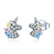 Boucles d'oreilles de la Licorne-Kawaii-Argent sterling