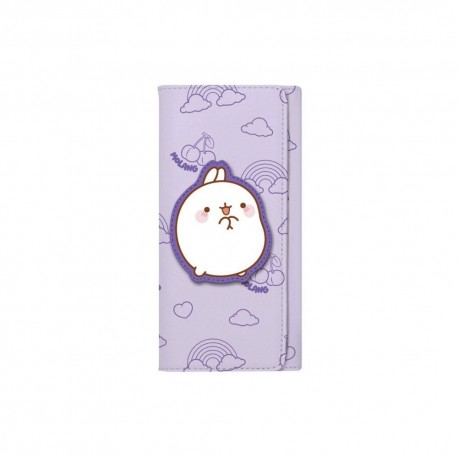 Porte-monnaie lilas en polyester Molang Rainbows