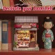 Maqueta de madera de Tsukino Eogi-dou, 19 x 14 cm