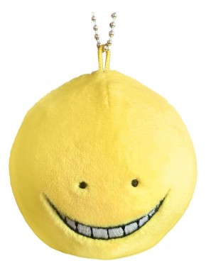 Chaveiro de pelúcia amarelo do Koro-sensei