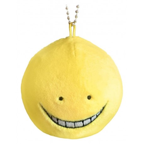 Chaveiro de pelúcia amarelo do Koro-sensei