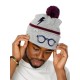 Bonnet gris Harry Potter avec lunettes et éclair