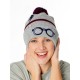 Bonnet gris Harry Potter avec lunettes et éclair