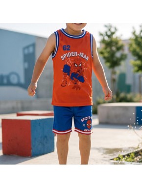 Conjunto esportivo Spiderman camiseta e shorts