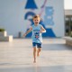 Ensemble sport de Stitch pour enfants, maillot et short.