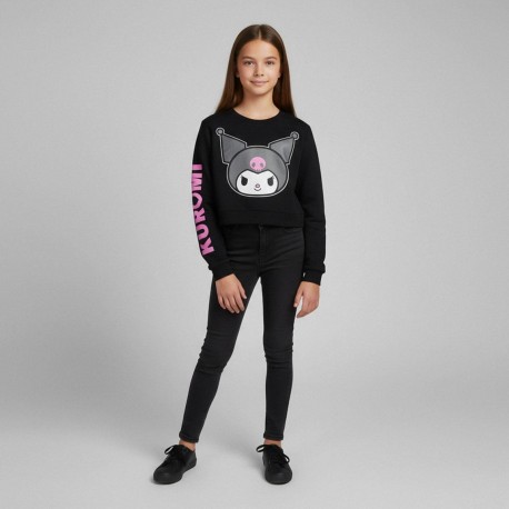 Sudadera negra Hello Kitty Kuromi para niños