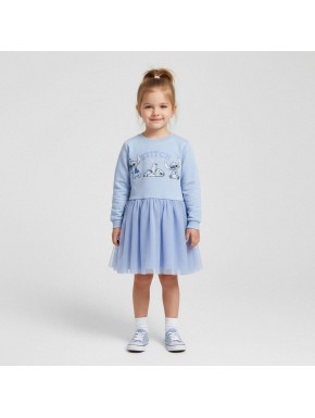 Sweat-shirt bleu enfant de Stitch avec tulle