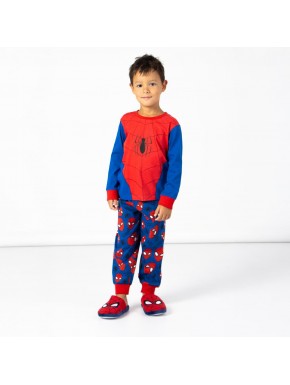 Pijama largo Spiderman rojo y azul para niños