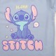 Pijama longo infantil azul e rosa do Stitch