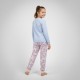 Pijama longo infantil azul e rosa do Stitch