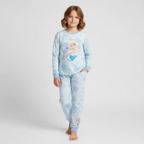 Pijama longo Frozen para meninas com design de Elsa