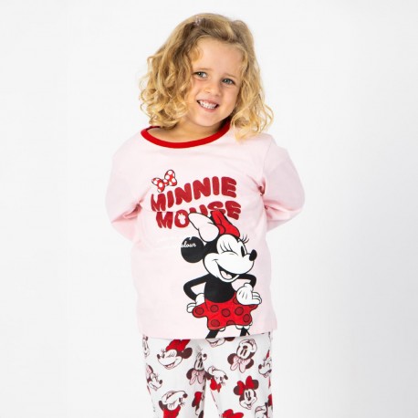 Pijama longo rosa da Minnie Mouse para meninas