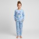 Pijama longo infantil azul do Stitch