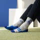 Chaussettes grises et bleues Real Madrid avec blason