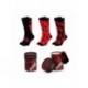 Pack de meias Daredevil, design vermelho e preto