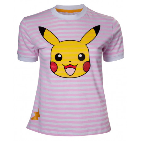 T-shirt fille Pikachu rayé Pokémon