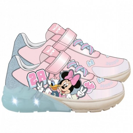 Baskets roses lumineuses Minnie Mouse pour filles
