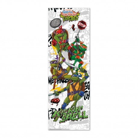 Poster Porta Tartarugas Ninja cores vivas 53 x 158 cm