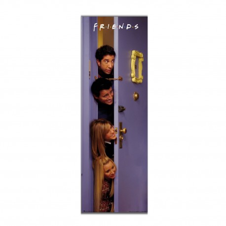 Póster de puerta de FRIENDS con detalles en oro