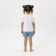 Camiseta curta branca da Hello Kitty para meninas
