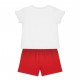 Conjunto de camiseta e shorts Minnie Mouse para meninas