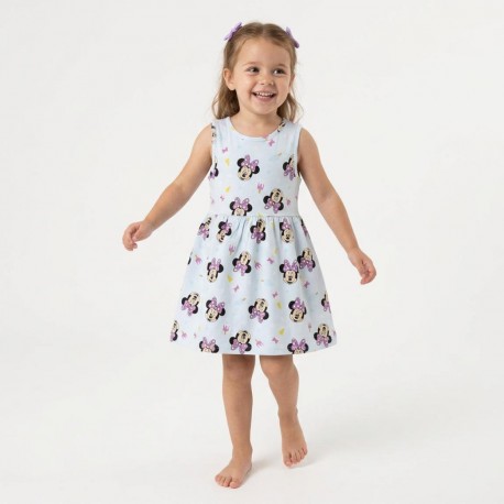 Vestido azul da Minnie Mouse para meninas