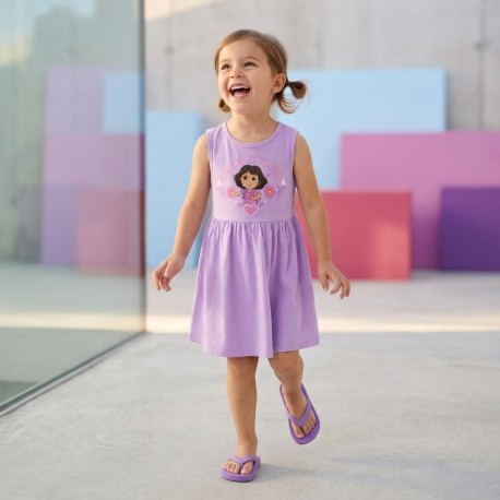 Vestido lilás da Dora a Exploradora para meninas