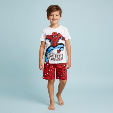 Pijama corto de niño Spider-Man con camiseta y pantalones