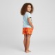 Pyjama court Vaiana en bleu et orange pour filles